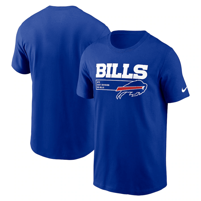 Men's Buffalo Bills Blue Division Essential T-Shirt - Click Image to Close